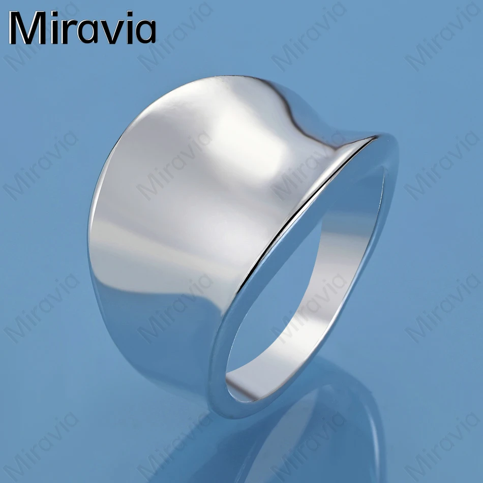 

GDREAM 925 Sterling Silver Concave Finish Rings (Sizes 6-10) - Everyday Accessories For Women - Simple And Elegant Jewelry