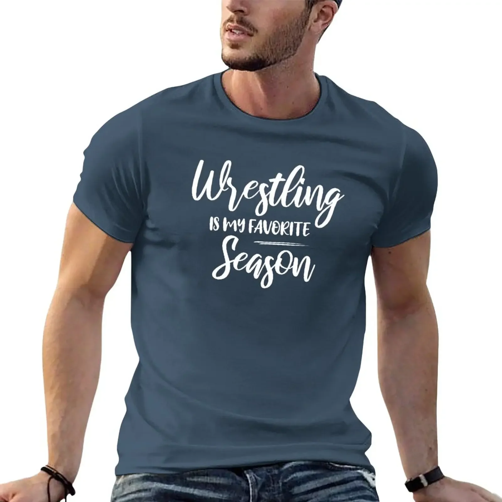 

wrestling is my favorite season T-Shirt korean fashion customizeds T-shirt men