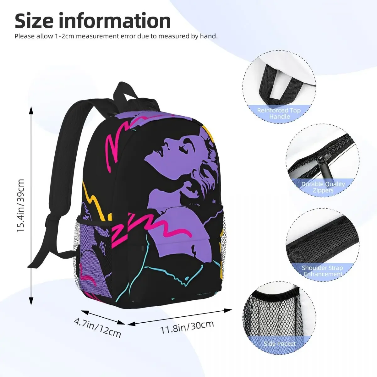 Madonna 80s Retro Style Backpacks Boys Girls Bookbag Cartoon Children School Bags Laptop Rucksack Shoulder Bag Large Capacity