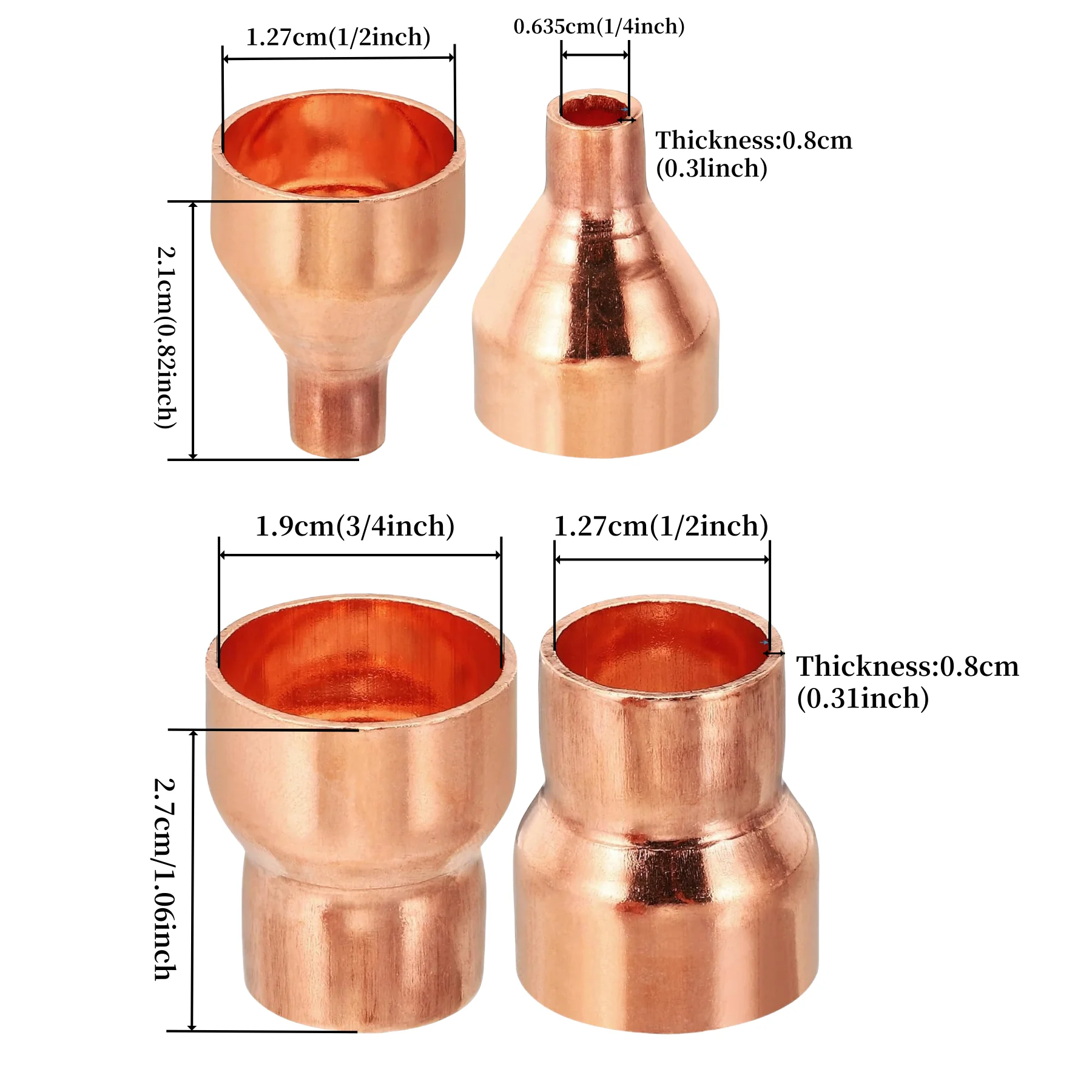 Bronze Coupling Pipe Fitting with Pressure for HVAC Refrigeration System Welding Accessory Two-Way Branch Connector