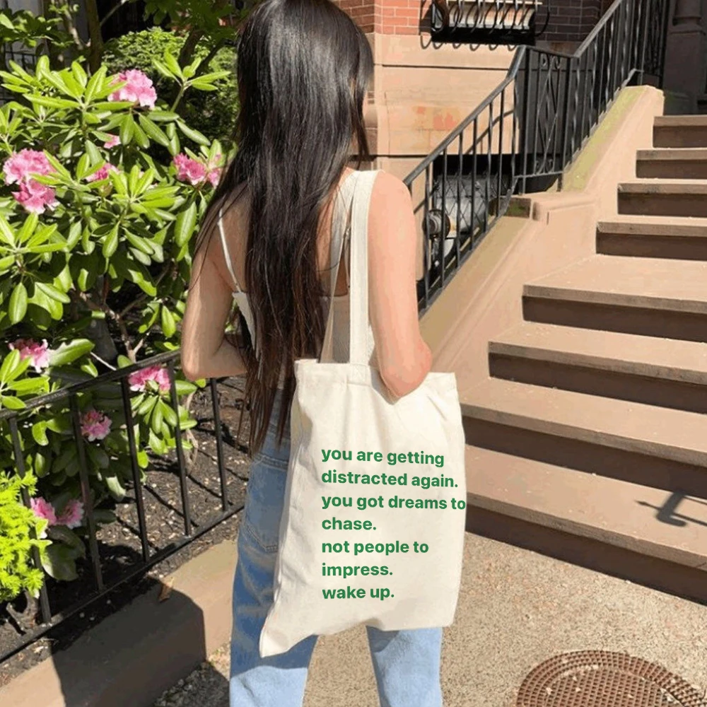 

Women's Bag Girls Fashion Harajuku Ulzzang Tote Bag Handbag Large Capacity Shoulder Bags Shopper Canvas Cotton Shopping Totes