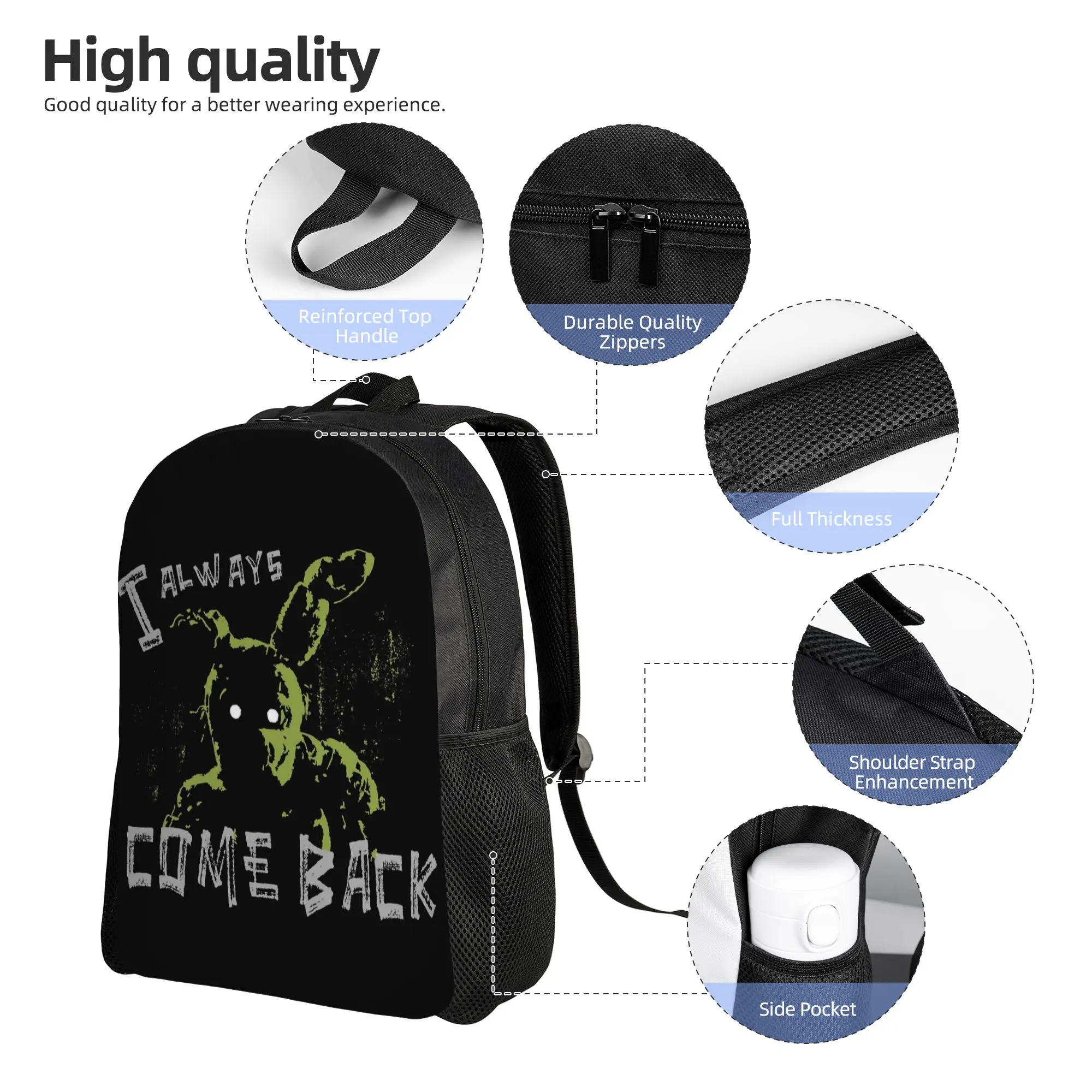 Springtrap FNAF At Freddys Rucksack Jugend-Polyester-College-Rucksäcke Weiche Kawaii-Schultaschen Rucksack