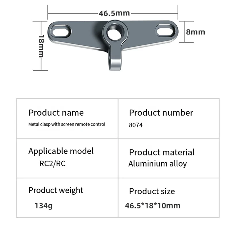 For DJI RC2/RC Remote Control With Screen Mount Board Metal Hook Holder Buckle Bracket Drone Accessories-N35R