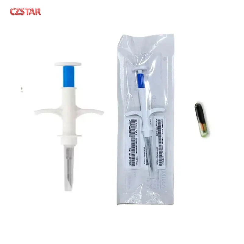 5pcs 134.2KHz Pet Glass Tag Animal Injectable Microchip Syringe FDX-B ISO11784/85 ICAR Animal Syringe for Poultry pet cat dog