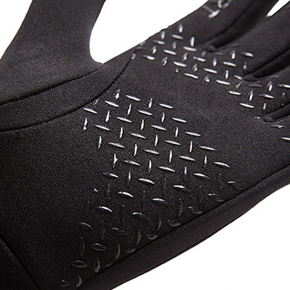 

Черные велосипедные перчатки размера M, утолщенные ветрозащитные светоотражающие перчатки для рыбалки с сенсорным экраном, теплые перчатки для пешего туризма, кемпинга