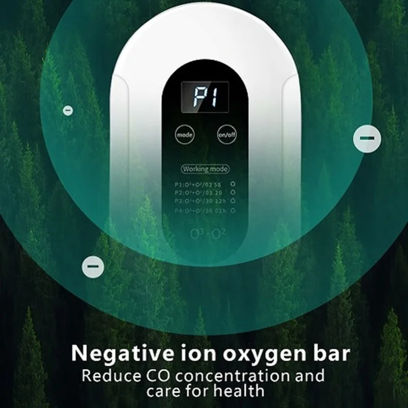 Quiet Air Purifier Ionizer For Home Negative Ion Generator Ozone Machine Freshener For Odor Smoke Dust Pets