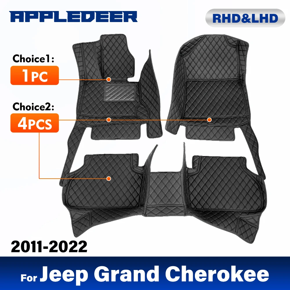 Car floor mats for Jeep Grand Cherokee WK WK2 2011 2012 2013 2014 2015 2016 2017 2018 2019 2020 2021 2022 Custom auto foot Pads