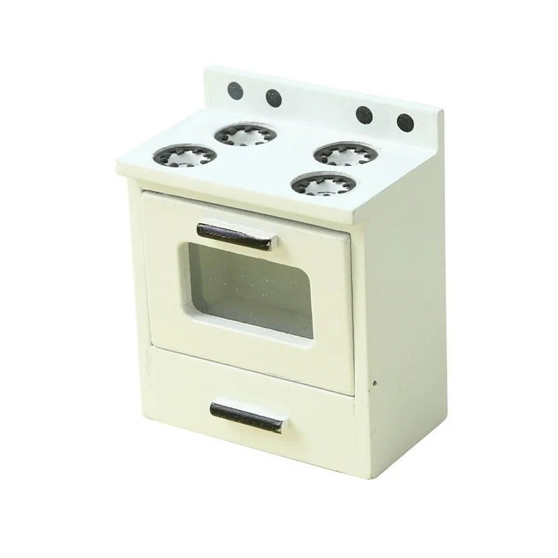 

Dollhouse Miniature Kitchen Playset - Realistic Gas Stove DIY Micro Model for Doll House Pretend Play
