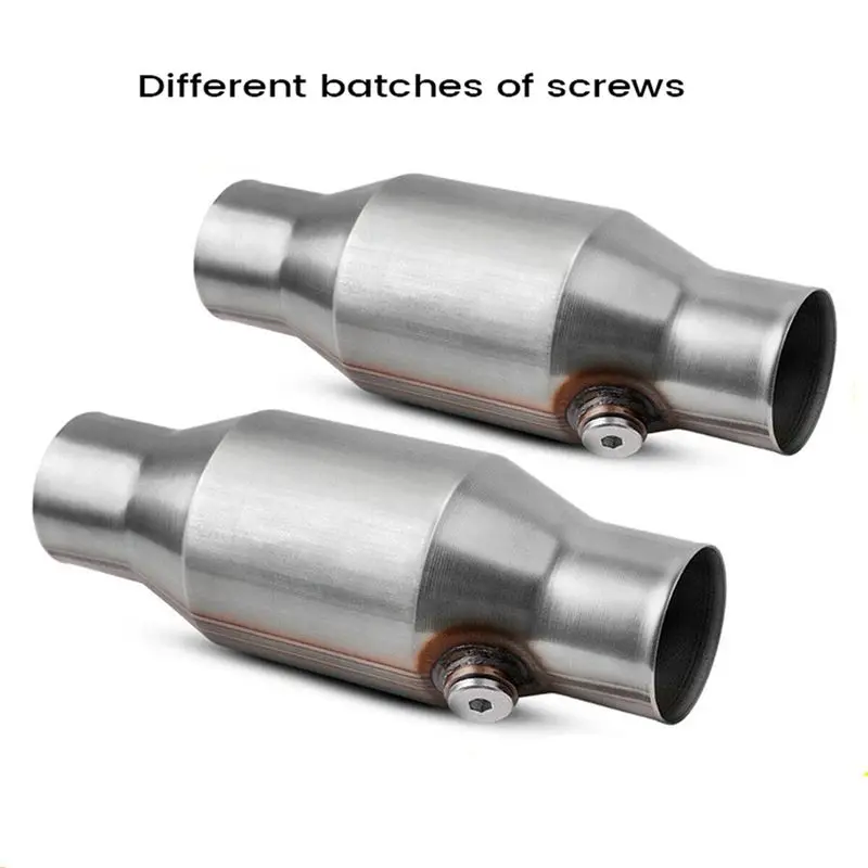 AB56-3Pcs 2.5Inch Spun Universal Catalytic Converter High Flow Stainless Steel 425250 Exhaust Catalytic Converter