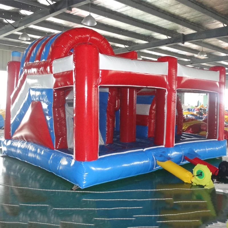 Fire Truck Inflatable Castle With Slide Kids White Bounce House with Slide Children's Commercial Jumping Castle Playhouse
