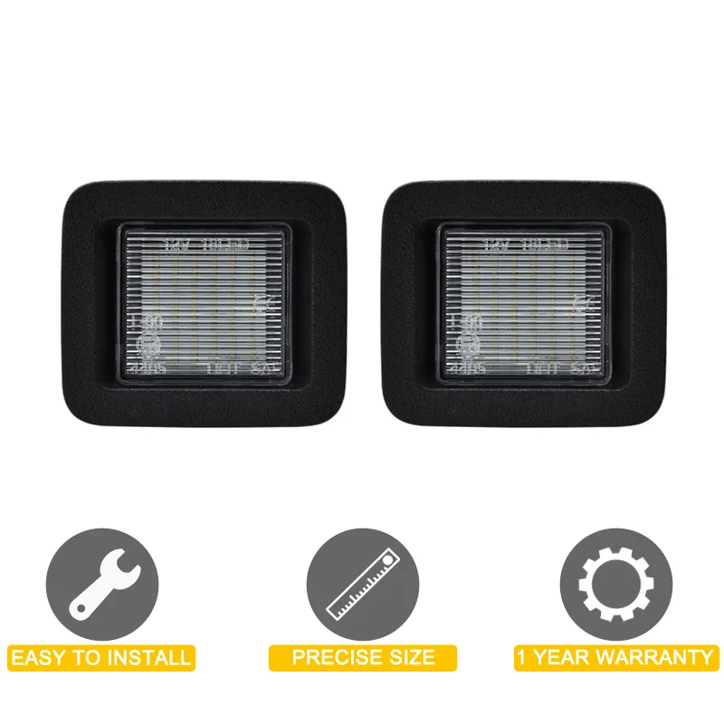 Lámpara de matrícula LED de 12V, montaje de luz blanca para Ford F150, F-150, 2015, 2016, 2017, 2018, 2019, 2020