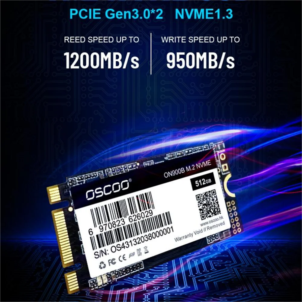 Oscoco SSD M.2 SSD M2 256Gb PCIe NVME 128GB 512GB Hard Disk Internal Drive Solid State 1Tb 3D TLC Nand Flash untuk Desktop Laptop