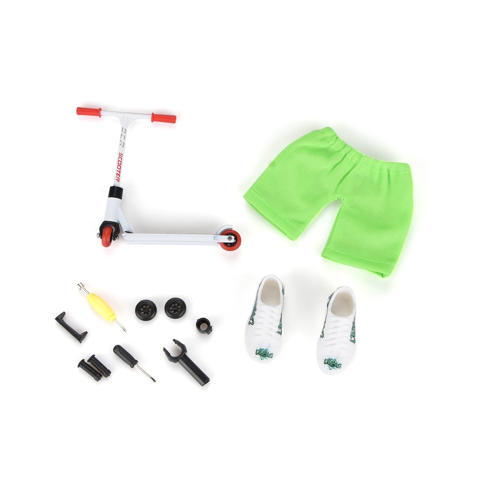 Alloy Finger Scooter Set with Disassembly Tools Detachable Interactive Finger Training Educational Toy for Teens Kids Adults