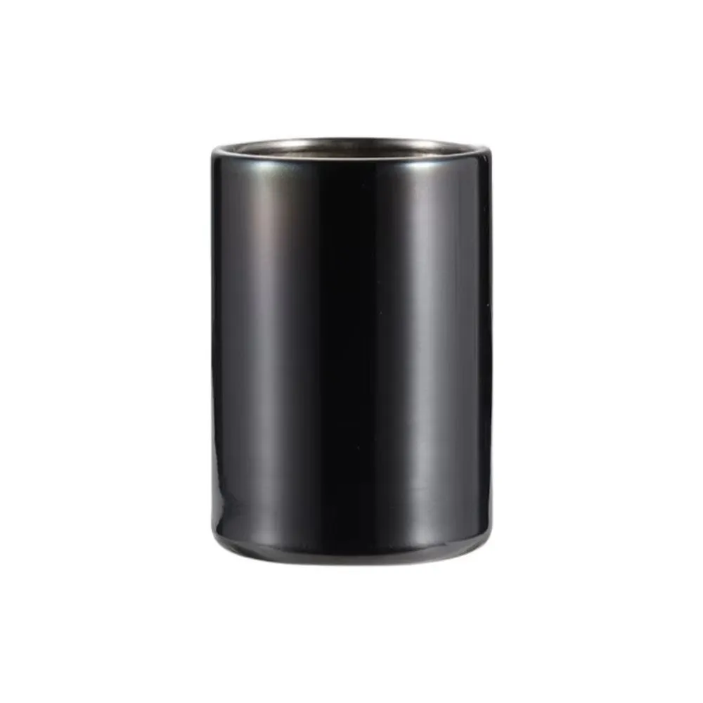 Stainless Steel Fruit Fork Holder Minimalist European Style Cylindrical Structure Toothpick Holder Titanium Plated Finish