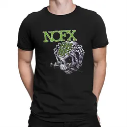 NOFX Punk Rock T-Shirts Men Alternative PopRock Band of the 80s Vintage Cotton Tees Round Neck Short Sleeve T Shirts