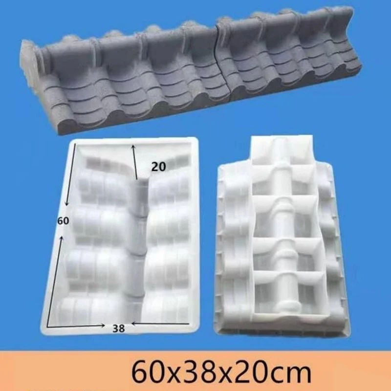 House Wall Tiles Cement Mold Plastic House Decoration Chinese Wind Pressure Top Tile Right Angle Corner Concrete