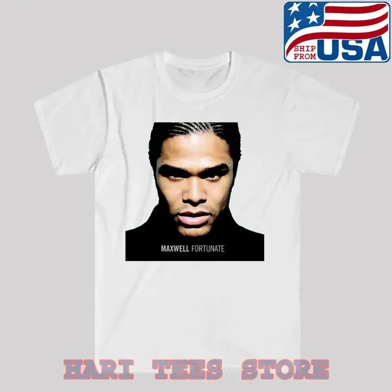 Maxwell Fortunate Men's White T shirt Size S to 3XL