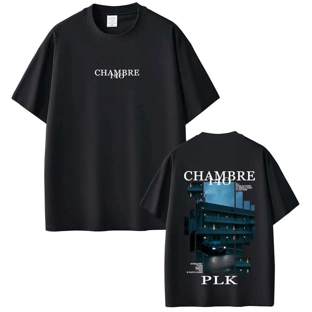 مغني الراب PLK Chambre 140 ألبوم الجرافيك التي شيرت الصيف الرجال النساء الهيب هوب موضة موسيقى البوب تي شيرت الذكور خمر المتضخم الشارع الشهير