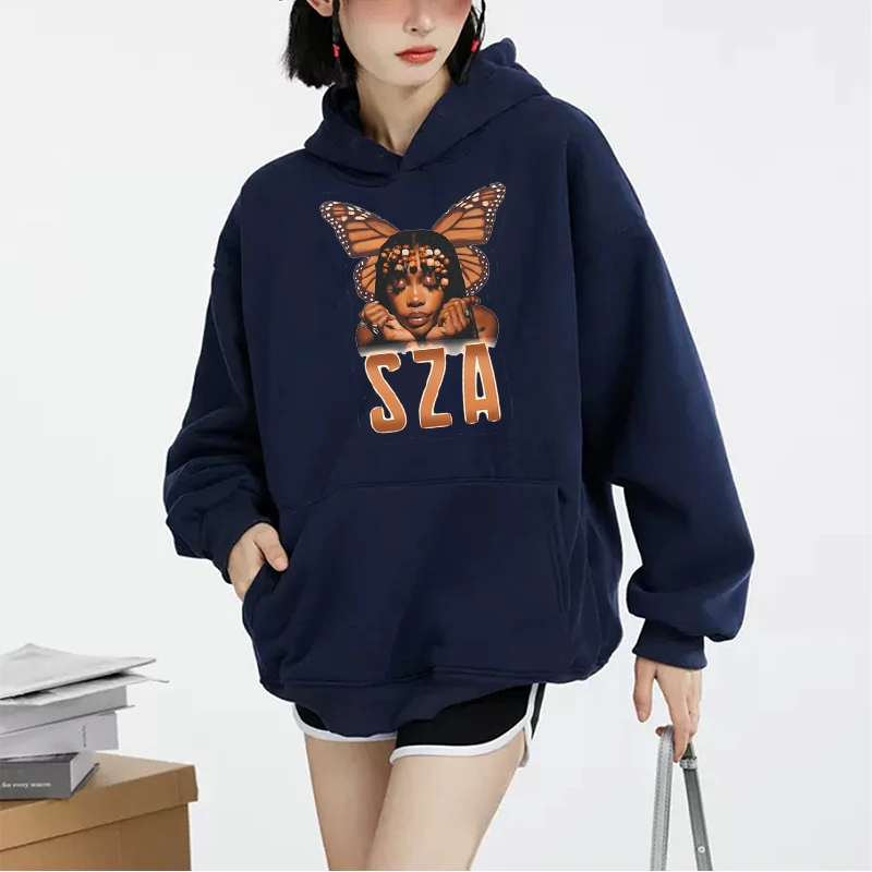 Singer Sza Butterfly R&B Hoodie Retro 1990s Fashion Harajuku Style For Autumn And Winter Fans Gift