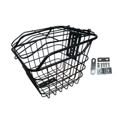 Front Bike Basket Bicycle Basket with Lid Portable Sturdy Havy Duty Accessories