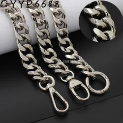 1-5pcs silver 19mm thick Aluminum chain Light weight bags strap bag parts DIY handles easy matching Accessory Handbag Straps Bag