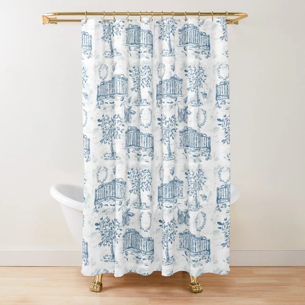 

Toile de Jouy. Greek seamless pattern. Shower Curtain Bathroom Deco Bathroom Decor For Bathroom Curtain