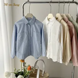 Fashion Baby Girl Boy Cotton Loose Shirt Infant Toddler Child Solid Blouse Long Sleeve Spring Autumn Baby Casual Clothes 18M-12Y