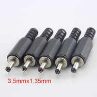 2/5/10pcs/lot DC Male Power Plug Jack 1.35mm X 3.5mm Adapter 3.5*1.35 Connector For Laptop Electrical Socket Outlet Plug DIY D2