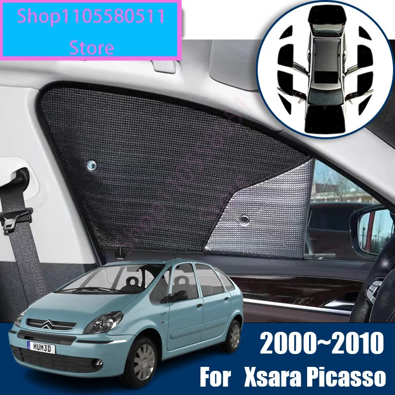 Acessórios para Citroen Xsara Picasso 2004 2005 2008, Protetor Solar para Janela, Cobertura de Sombreamento Interior 2000~2010