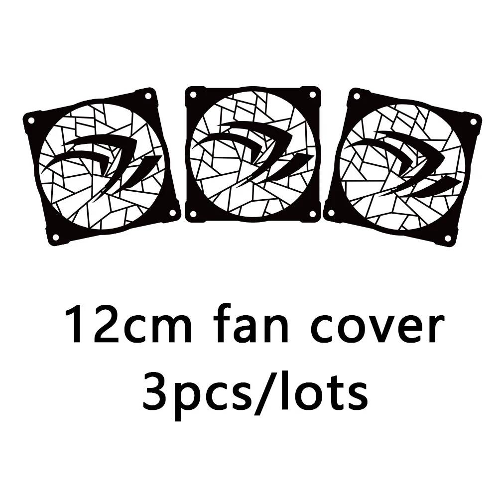 3 pçs/lote diy 12cm * 12cm ventilador radiador grill capa acrílico ventilador capa para 120mm ventilador de refrigeração logotipo para computador caso refrigerador