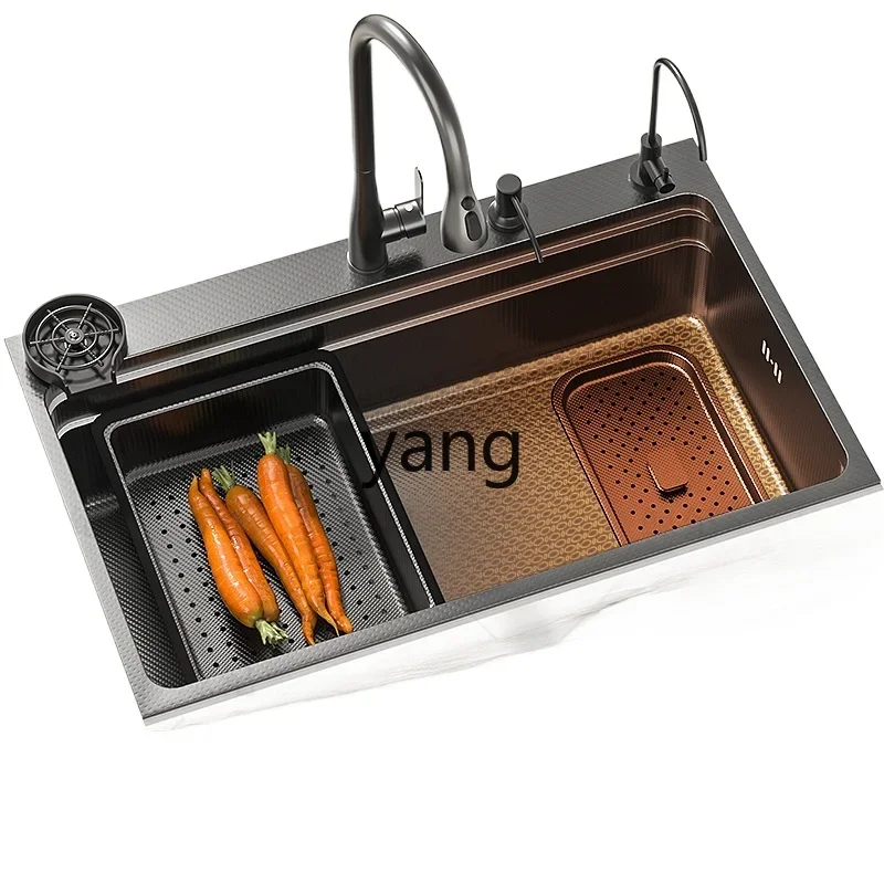 LHH حوض المطبخ الخضار كبير واحد بالوعة الفولاذ المقاوم للصدأ تحت سطح غسل الصحون المنزلية سميكة