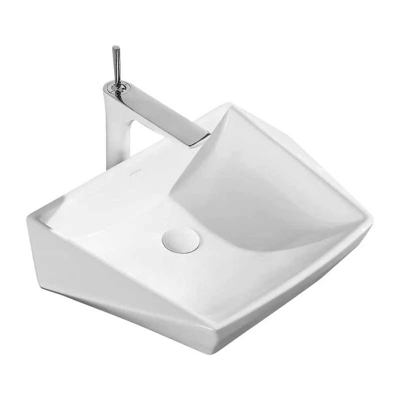 On-stage basin Ceramic diamond geometric wash basin Face wash oval household wash basin