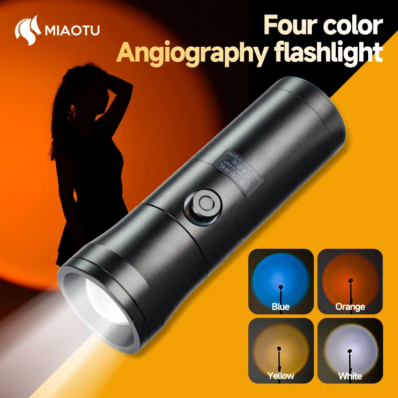 

MIAOTU Portable RGB Sunset Mood Light with 20+ Filters, 4-Color LEDs for Video Focus, Photography & Ambient Lighting