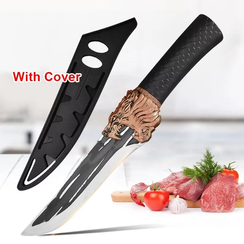 5 inch Stainless Steel Boning Knife Forged Kitchen Knife Meat Cleaver Butcher Knife Plastic Handle Utility Knives Cooking Tools