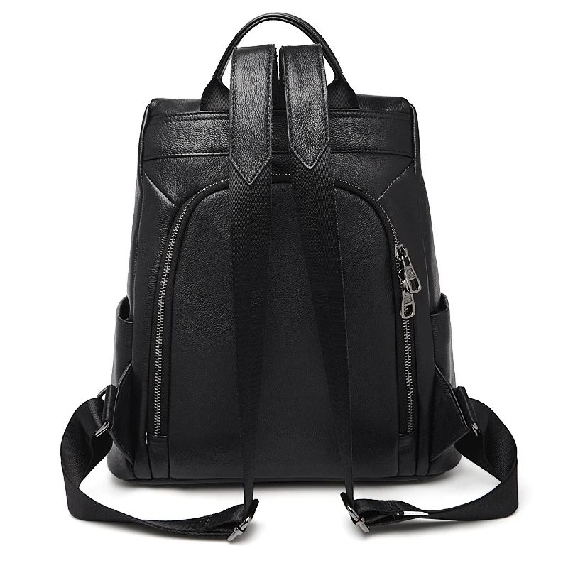 FOXER حقيبة ظهر نسائية من الجلد الطبيعي 2025 حقيبة جديدة بمقبض علوي حقيبة كتف للتنقل حقيبة ظهر للسيدات سعة كبيرة حقيبة مدرسية للبنات #2