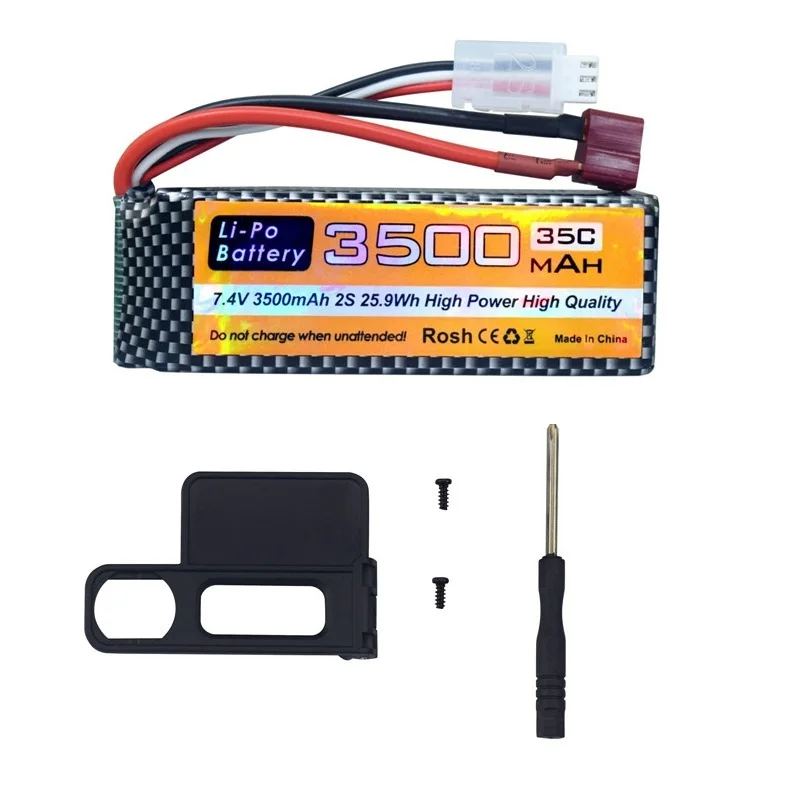 Gorąca 7.4V bateria Lipo 35C 3500mAh z T dla MJX Hyper Go H16P H16E H16GT H16BM H16PL 14301 14302 14209 14210 2S + ładowarka