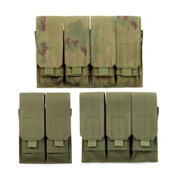 5.56 M4 Four Magazine Pouch Single Double Magazine Bag for M6 AR M4 AR15 Rifle Pistol Mag Pouch Molle Bag Vest Accessory