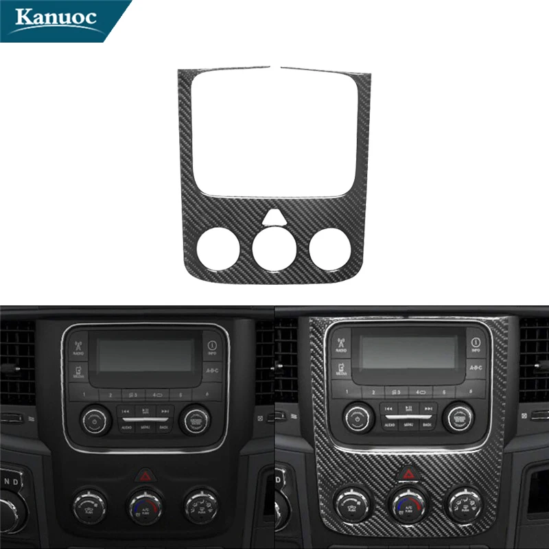 

Central Climate Control Console For Dodge RAM 1500 2013-2018 Without 8.4-inch Touch Screen Carbon Fiber Stickers Car Accessories