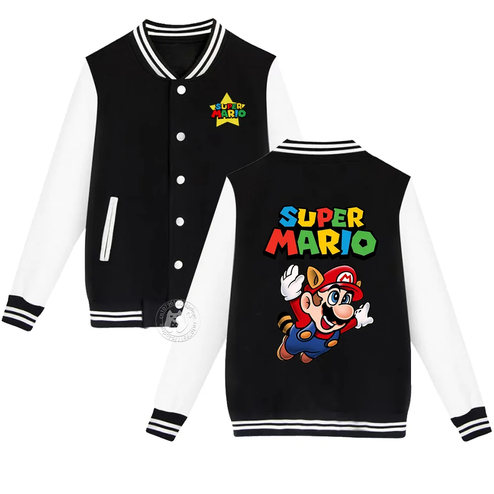 Lego Kids Fall/Winter Super Mario Print Thick Warm Coat for boys and girls ages 2-14 Youth casual baseball uniform