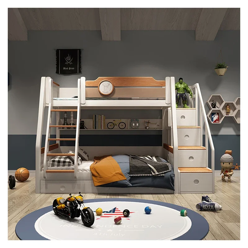European Style Reliable and Good Wooden Furniture Children Bunk Bed