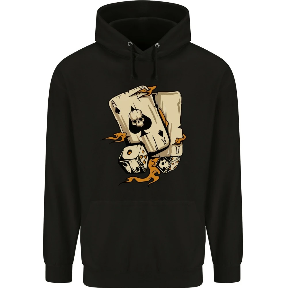 Skull Ace of Spades Heavy Metal Rock Music Sudadera con capucha para hombre Otoño e Invierno Sudadera con capucha con estampado unisex Moda Casual Sudaderas con capucha transpirables