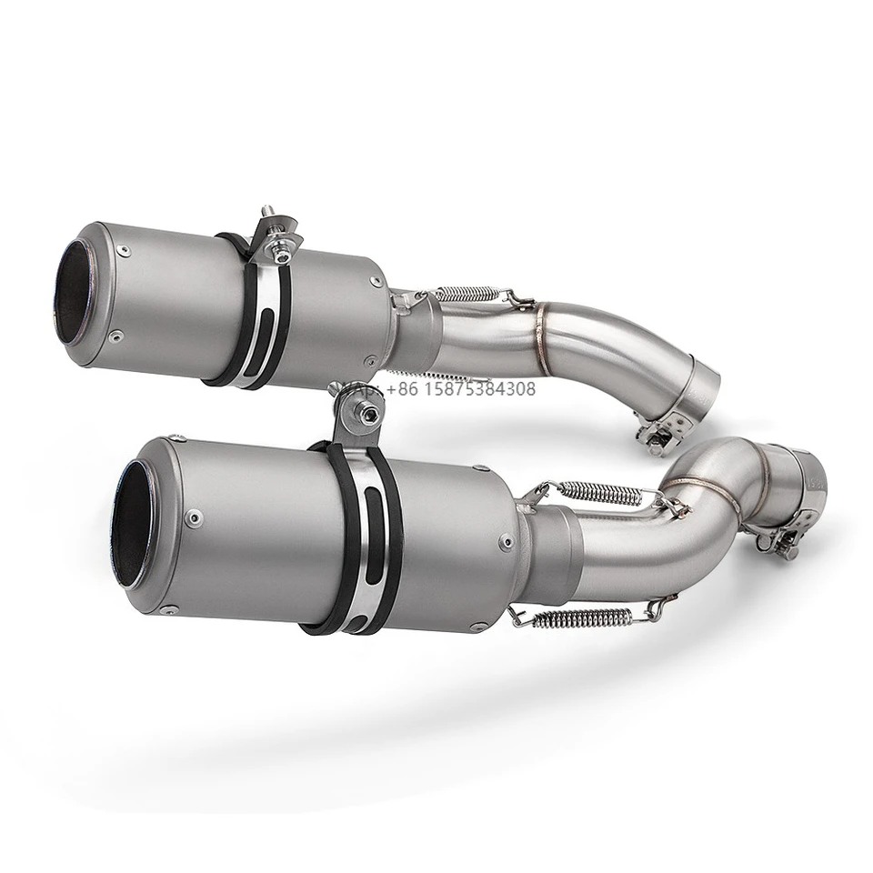 Motorcycle Titanium alloy Exhaust Muffler Stainless Mid Link Pipe With DB Killer Slip on for Hayabusa GSX-R GSX1300R 2021-2023