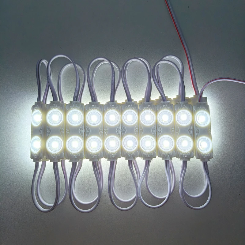 200pcs DC12V 2835 2LED Module Injection Outdoor Waterproof IP67 Strip Light for Shop Signboard Advertisement Sign Letter Decor