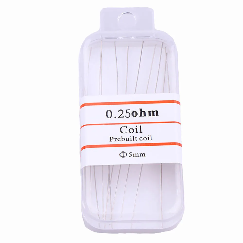 XFKM Notch coil 10Pcs/lot SS316L heating wire 0.25ohm premade Prebuilt coils for RDA RBA RTA