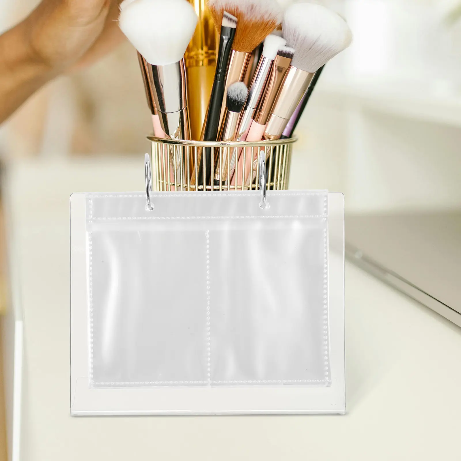 Clear Nail Color Display Board Flip Page Storage Book Nail Wrap Organizer Salon Manicure Display Manicure Sample Board