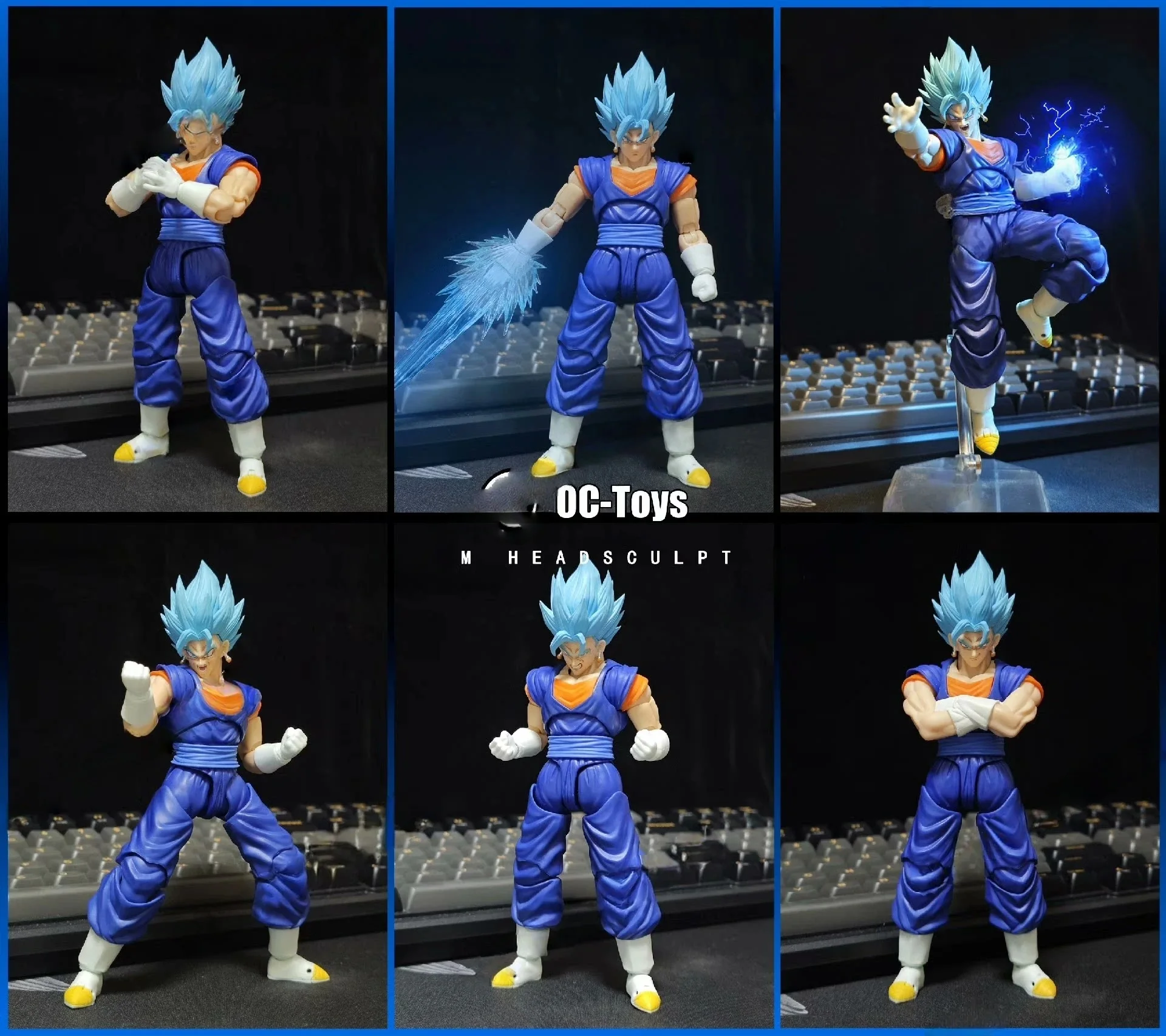 Oc-Toys Vegetto Son Goku Vegeta Potara Heads Accessories Action Figure Dragon Ball Z Shf Super Saiyan Anime Collectible Gift Toy