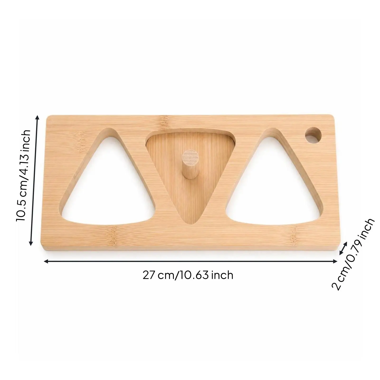 Natural Bamboo Sushi Rice Press Mold Japanese Kitchenware Triangular Shape Tool for Creative Homemade Bento Snacks