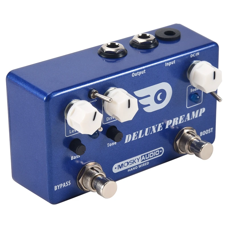 Deluxe Preamp Guitar Effect Pedal 2 In 1 Boost Classic Overdrive Effects Metal Shell With True Bypass Guitar Accessories-A14I