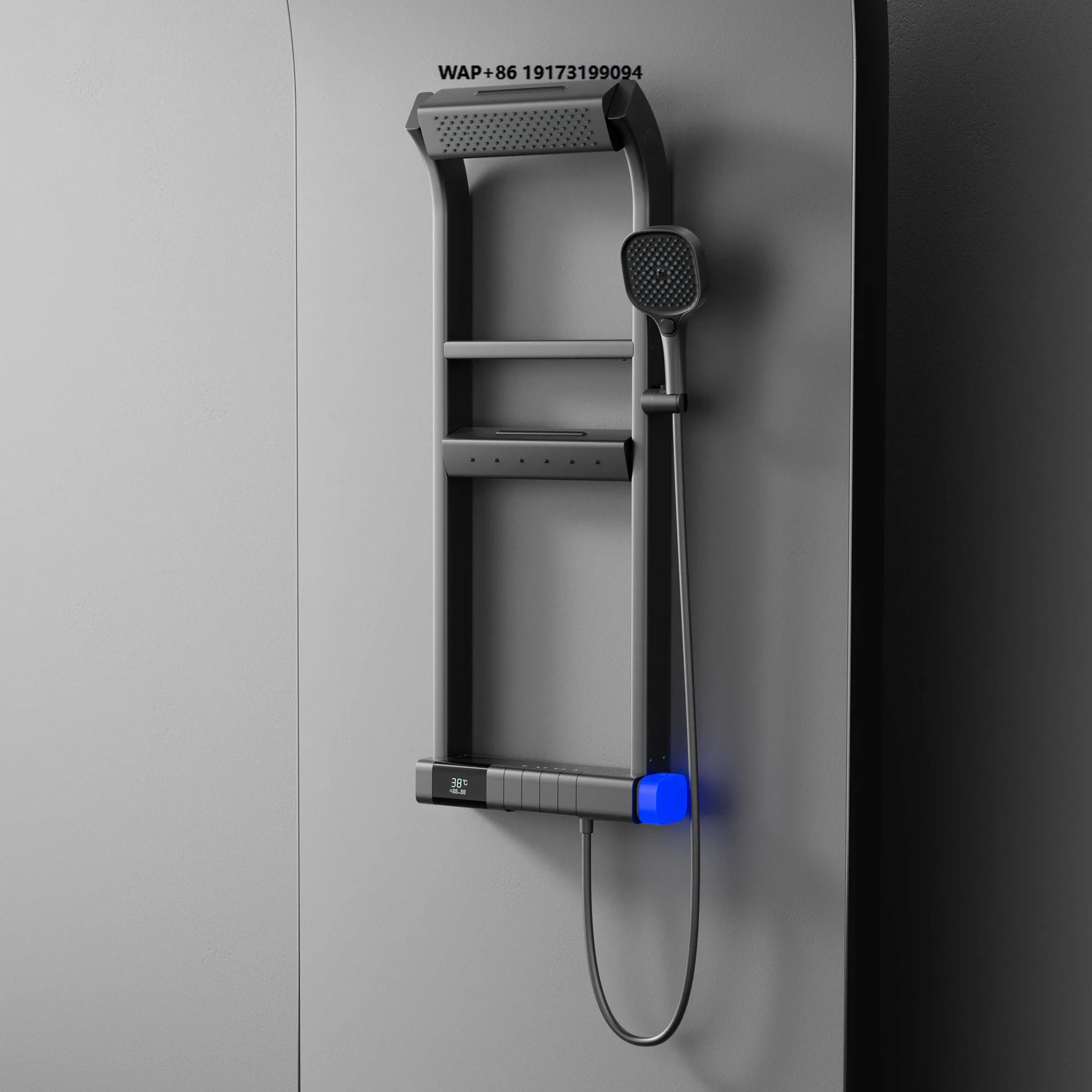 Brass Bathroom Shower System Complete Shower Set with Single Handle Ceramic Valve Core Modern Design for Hotel Use