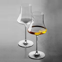 ISO Crystal Glass Handmade Goblet,Fragrance-Smelling Cup,Light, Luxury, Red Wine, Champagne, Brandy Winebowl, 400-450ml